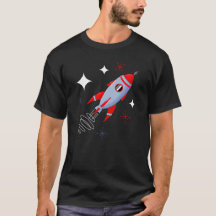 Retro Atomic Age Red Vintage Rocket
