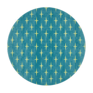 Retro Atomic Age Star Pattern Cutting Board