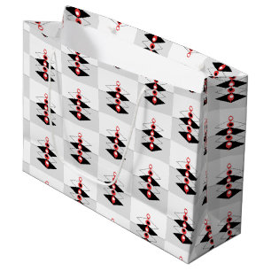 Retro Atomic Art Baubles & Planes Large Gift Bag