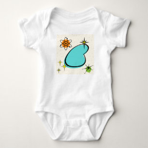 Retro Atomic Boomerang and Starbursts T-Shirt Baby Bodysuit