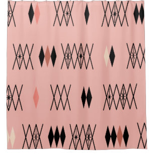 Retro Atomic Era Diamonds Pattern Pink