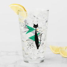 Retro Atomic Era Mid Century Modern Cool Cat