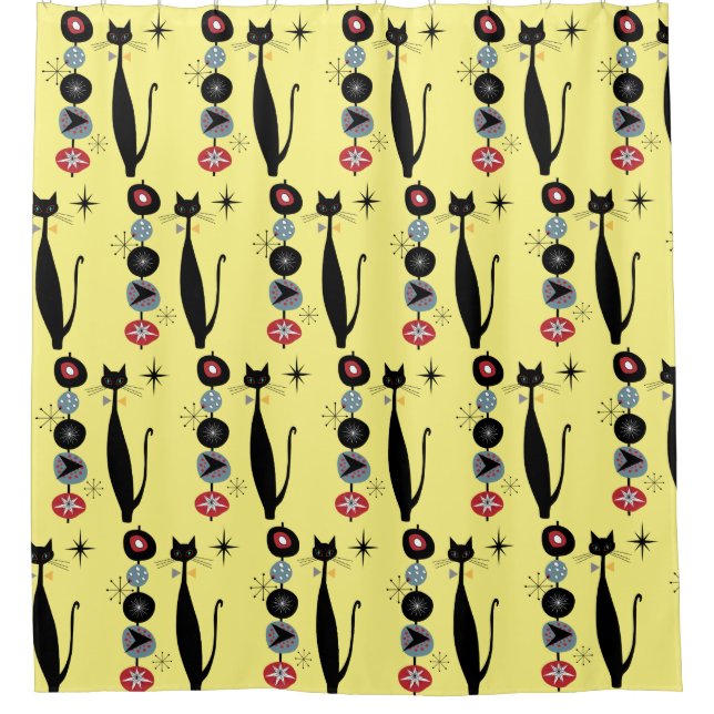 Retro Atomic Era Mid Century Modern MCM Cool Cat  (Front)