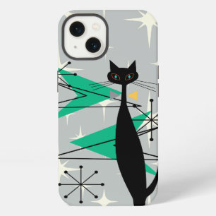 Retro Atomic Era Mid Century Modern MCM Cool Cat iPhone 13 Case