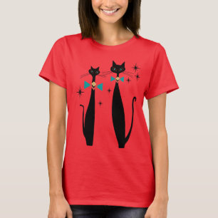 Retro Atomic Era Mid Century Modern MCM Cool Cat P T-Shirt