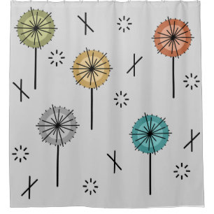 Retro Atomic Flowers Multicolored