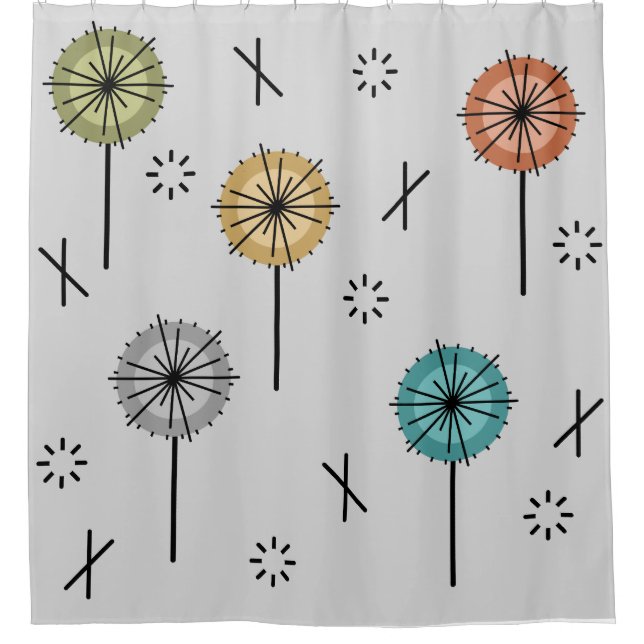 Retro Atomic Flowers Multicolored (Front)