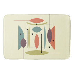 Retro Atomic Hip Abstract Bath Mat