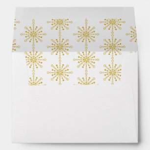 Retro Atomic Mid-Century Mod Red & Gold Starburst Envelope
