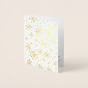 Retro Atomic Mid-Century Mod Red & Gold Starburst Foil Card