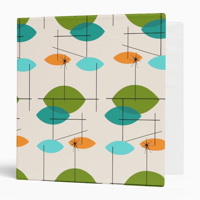 Retro Atomic Mobile Pattern Binder (Front/Inside)