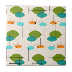 Retro Atomic Mobile Pattern Ceramic Tile