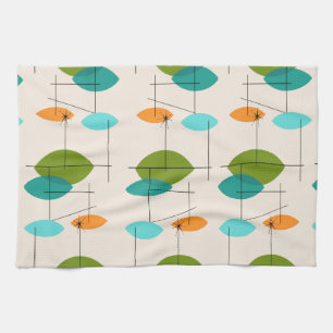 Retro Atomic Mobile Pattern Kitchen Towel