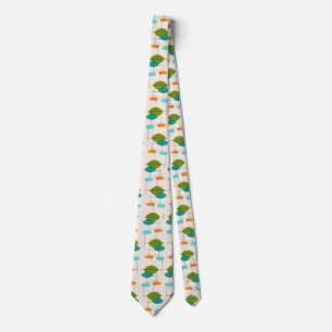 Retro Atomic Mobile Pattern Tie