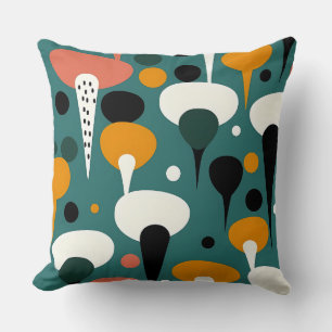 Retro Atomic Mushroom Pillow