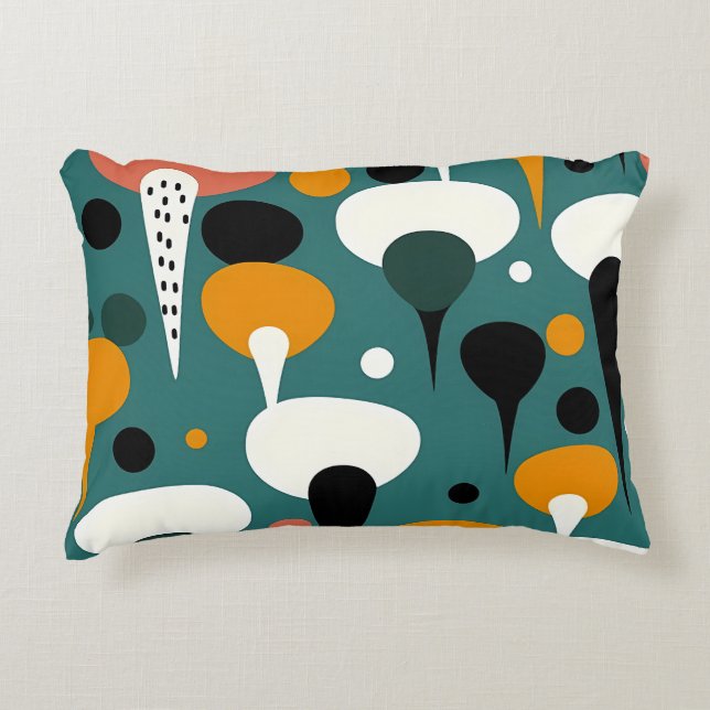 Retro Atomic Mushroom Pillow (Front)