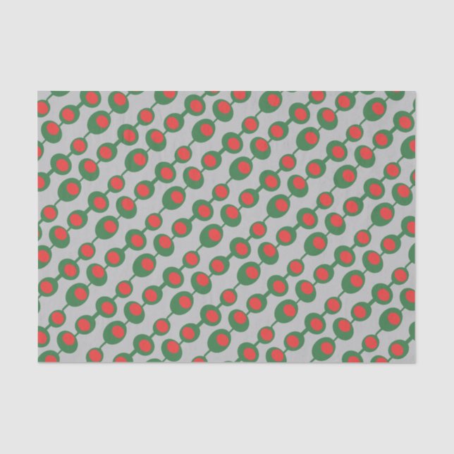 Retro Atomic Olives Tissue Paper (Front)