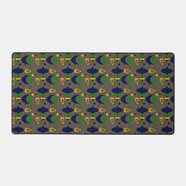 Retro Atomic Shapes Samsung Galaxy Case Desk Mat (Front)