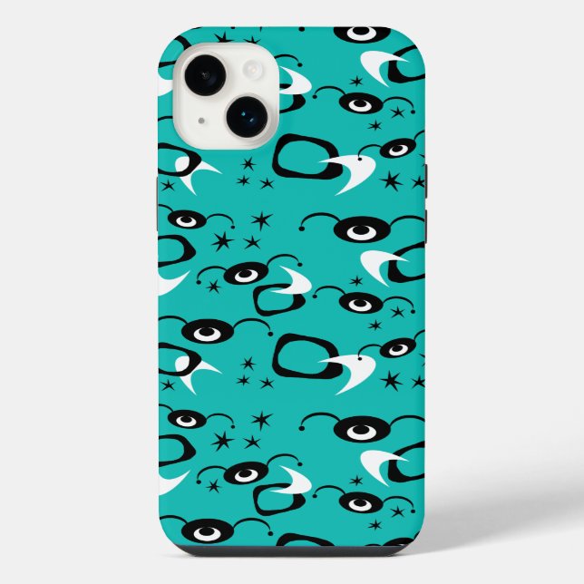 Retro Atomic Spiders iPhone Case (Back)