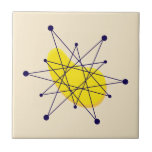 Retro Atomic Starburst Mid-Century Style Tile<br><div class="desc">Retro mid-century atomic starburst design style template. You can customize all the colors and opacity. All graphics are separate elements that can be independently moved,  copied,  sized or deleted. Great for backsplashes</div>