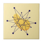 Retro Atomic Starburst Mid-Century Style Tile<br><div class="desc">Retro mid-century atomic starburst design style template. You can customize all the colors and opacity. All graphics are separate elements that can be independently moved,  copied,  sized or deleted. Great for backsplashes</div>