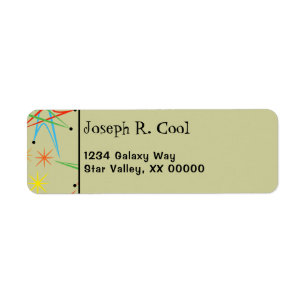 Retro Atomic Starburst Multicolored Pattern