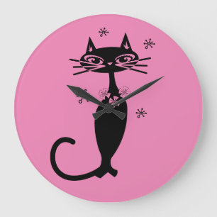 RÉTRO ATOMIQUE CHAT HORLOGE