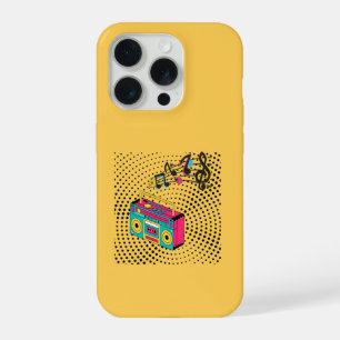 Retro audio boombox. iPhone 15 pro case
