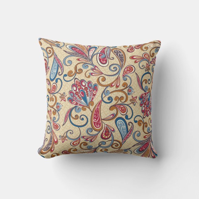 Retro Audio Cassette: 90s Wallpaper Throw Pillow (Front)