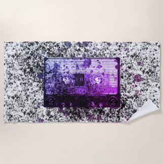 Retro Audio Cassette Beach Towel