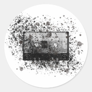 Retro Audio Cassette Classic Round Sticker