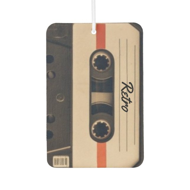 Retro Audio Cassette Custom Name Air Freshener (Front)