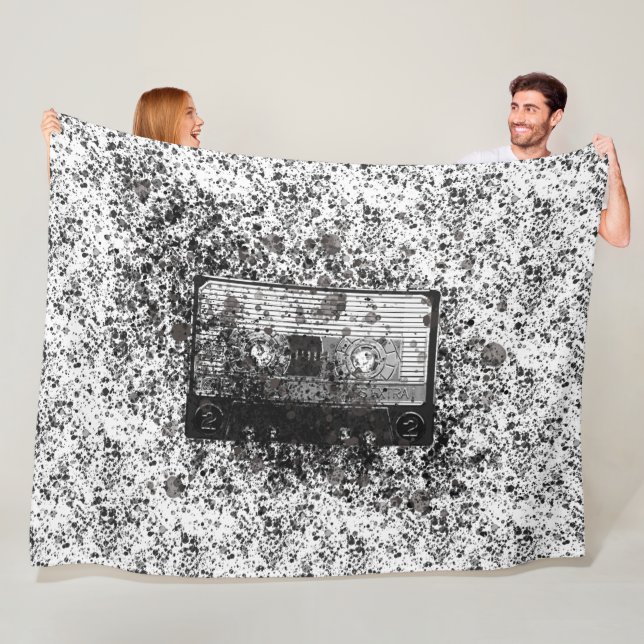 Retro Audio Cassette Fleece Blanket (In Situ)