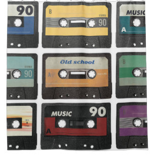 Retro audio cassette, isolated background.