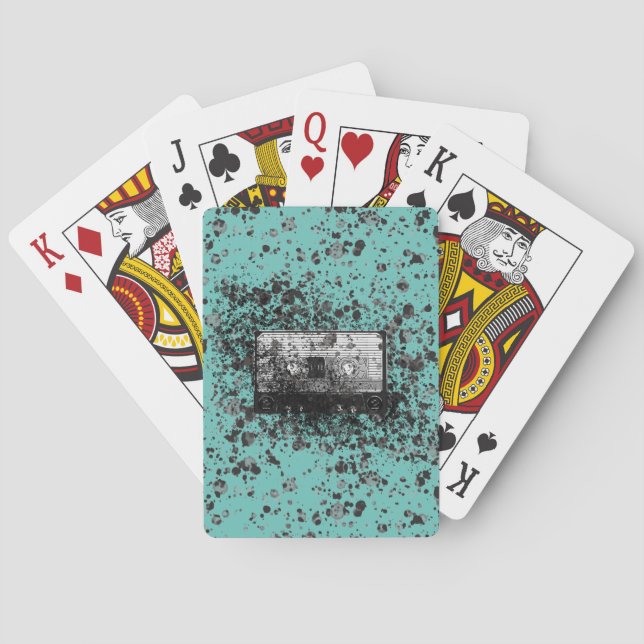 Retro Audio Cassette Playing Cards (Back)