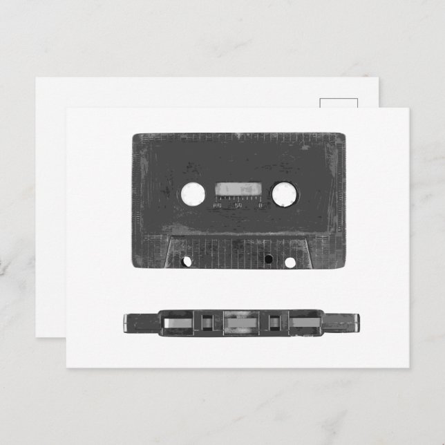 Retro audio cassette  postcard (Front/Back)