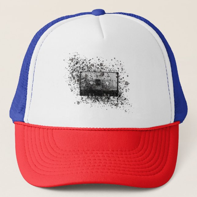 Retro Audio Cassette Trucker Hat (Front)