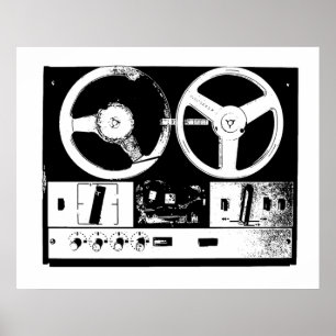 Retro audio poster