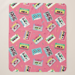 Retro Audio Tapes: 80s Style. Sherpa Blanket