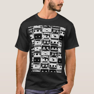 Retro audio tapes, old-fashioned pattern. T-Shirt