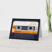 Retro Audiotape 50th birthday personalized HGC
