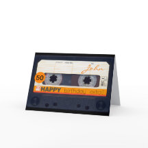 Retro Audiotape 50th birthday personalized HGC