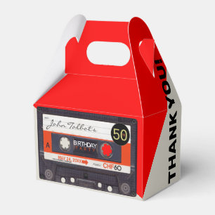 Retro Audiotape S 50th birthday Thank You GFB Favor Box