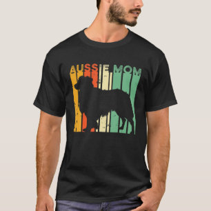 Retro Aussie Mom Vintage Cute Australian Shepherd T-Shirt