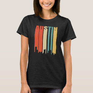 Retro Austin  Vintage Skyline Cityscape Texas Tx A T-Shirt