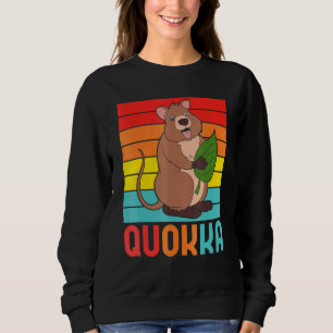 Retro Australia Wildlife Nature Animal Aussie Quok Sweatshirt