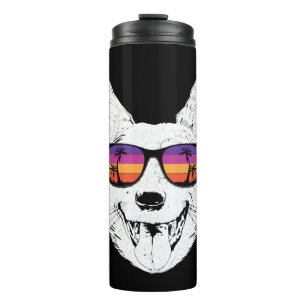 Retro Australian Cattle Dog Sunglasses Thermal Tumbler
