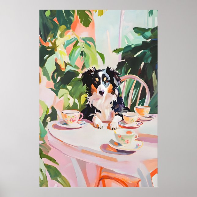 Retro Australian Shepherd Poster, Australian Poster (Front)