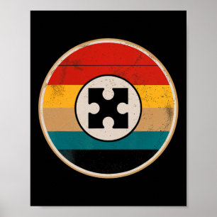 Retro Autism Puzzle Vintage 70s 80s Awareness Mom Poster