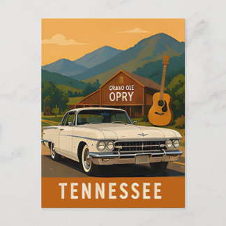 🏔️ Retro Automobile Alpine Road Artwork ✨ Postcard